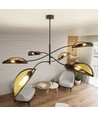 Lotus 6 Sort/Guld loftslampe - Ø12 cm, E14, 230V, uden lyskilde