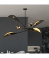 Lotus 6 Sort/Guld loftslampe - Ø12 cm, E14, 230V, uden lyskilde