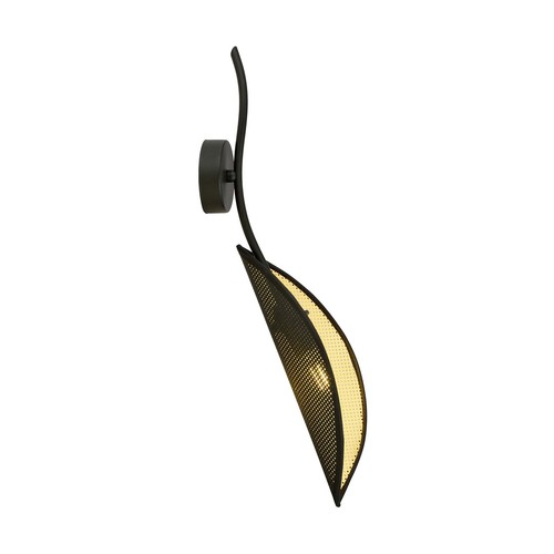 Lotus K1 Sort/Guld væglampe - Ø12 cm, E14, 230V, uden lyskilde