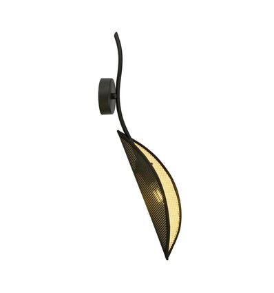 Lotus K1 Sort/Guld væglampe - Ø12 cm, E14, 230V, uden lyskilde