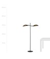 Lotus LP2 Sort/Guld gulvlampe - Ø12 cm, E14, 230V, uden lyskilde