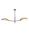 Lotus 2 Sort/Rattan loftslampe - Ø12 cm, E14, 230V, uden lyskilde