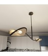 Lotus 2 Sort/Rattan loftslampe - Ø12 cm, E14, 230V, uden lyskilde