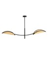 Lotus 2 Sort/Rattan loftslampe - Ø12 cm, E14, 230V, uden lyskilde