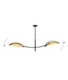 Lotus 2 Sort/Rattan loftslampe - Ø12 cm, E14, 230V, uden lyskilde