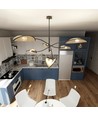 Lotus 6 Sort/Rattan loftslampe - Ø12 cm, E14, 230V, uden lyskilde