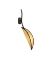 Lotus K1 Sort/Rattan væglampe - Ø12 cm, E14, 230V, uden lyskilde
