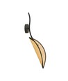 Lotus K1 Sort/Rattan væglampe - Ø12 cm, E14, 230V, uden lyskilde