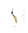 Lotus K1 Sort/Rattan væglampe - Ø12 cm, E14, 230V, uden lyskilde