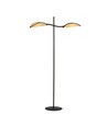 Lotus LP2 Sort/Rattan gulvlampe - Ø12 cm, E14, 230V, uden lyskilde