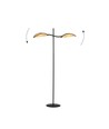 Lotus LP2 Sort/Rattan gulvlampe - Ø12 cm, E14, 230V, uden lyskilde