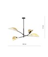 Lotus 4 Hvid/Guld loftslampe - Ø12 cm, E14, 230V, uden lyskilde