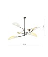 Lotus 6 Hvid/Guld loftslampe - Ø12 cm, E14, 230V, uden lyskilde