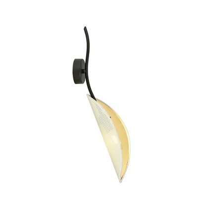 Lotus K1 Hvid/Guld væglampe - Ø12 cm, E14, 230V, uden lyskilde