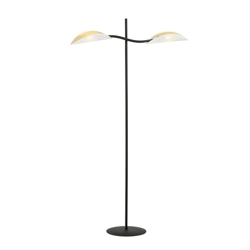 Lotus LP2 Hvid/Guld gulvlampe - Ø12 cm, E14, 230V, uden lyskilde