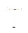 Lotus LP2 Hvid/Guld gulvlampe - Ø12 cm, E14, 230V, uden lyskilde