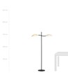 Lotus LP2 Hvid/Guld gulvlampe - Ø12 cm, E14, 230V, uden lyskilde