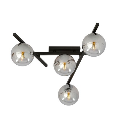 Smart 4 Sort/Grafit loftslampe - Ø15 cm, E14, 230V, uden lyskilde