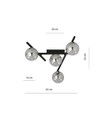 Smart 4 Sort/Grafit loftslampe - Ø15 cm, E14, 230V, uden lyskilde