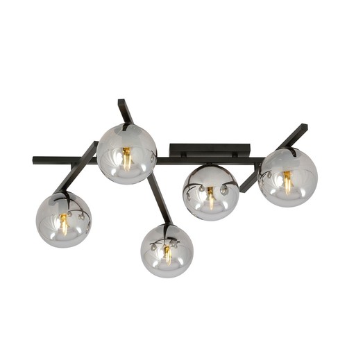 Smart 5 Sort/Grafit loftslampe - Ø15 cm, E14, 230V, uden lyskilde