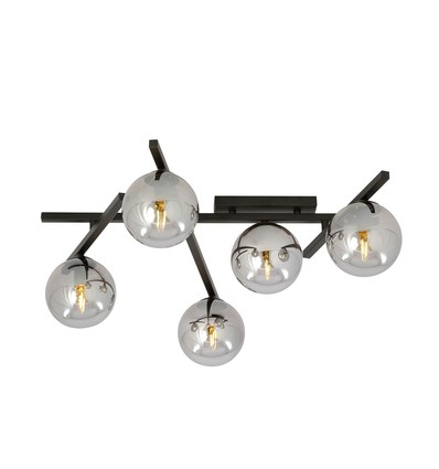 Smart 5 Sort/Grafit loftslampe - Ø15 cm, E14, 230V, uden lyskilde
