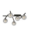 Smart 5 Sort/Grafit loftslampe - Ø15 cm, E14, 230V, uden lyskilde