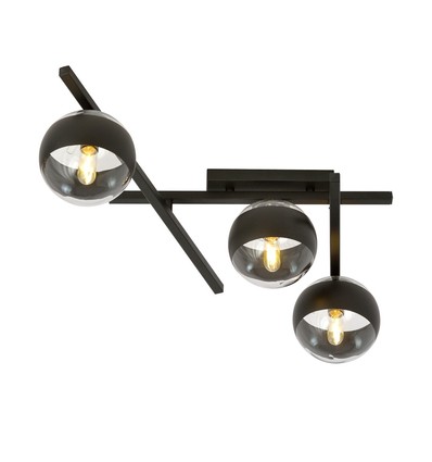 Smart 3 Sort/Stribe loftslampe - Ø15 cm, E14, 230V, uden lyskilde
