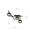 Smart 3 Sort/Stribe loftslampe - Ø15 cm, E14, 230V, uden lyskilde