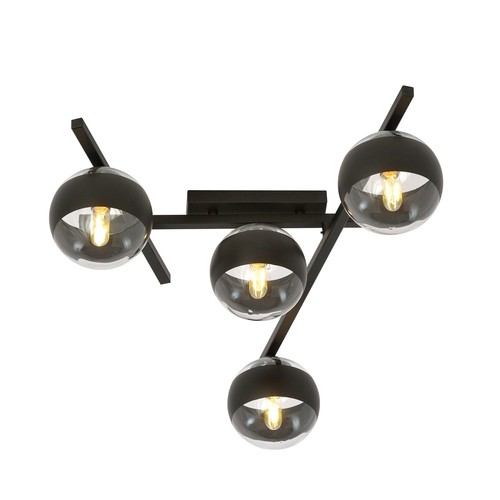 Smart 4 Sort/Stribe loftslampe - Ø15 cm, E14, 230V, uden lyskilde