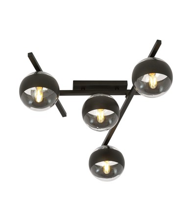 Smart 4 Sort/Stribe loftslampe - Ø15 cm, E14, 230V, uden lyskilde