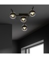 Smart 4 Sort/Stribe loftslampe - Ø15 cm, E14, 230V, uden lyskilde