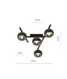 Smart 4 Sort/Stribe loftslampe - Ø15 cm, E14, 230V, uden lyskilde