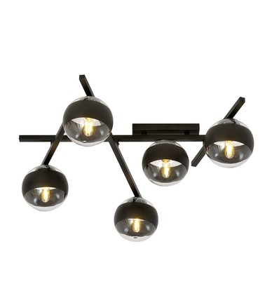 Smart 5 Sort/Stribe loftslampe - Ø15 cm, E14, 230V, uden lyskilde