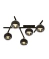 Smart 5 Sort/Stribe loftslampe - Ø15 cm, E14, 230V, uden lyskilde