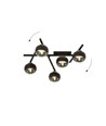Smart 5 Sort/Stribe loftslampe - Ø15 cm, E14, 230V, uden lyskilde