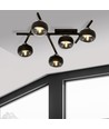 Smart 5 Sort/Stribe loftslampe - Ø15 cm, E14, 230V, uden lyskilde
