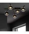 Smart 5 Sort/Stribe loftslampe - Ø15 cm, E14, 230V, uden lyskilde
