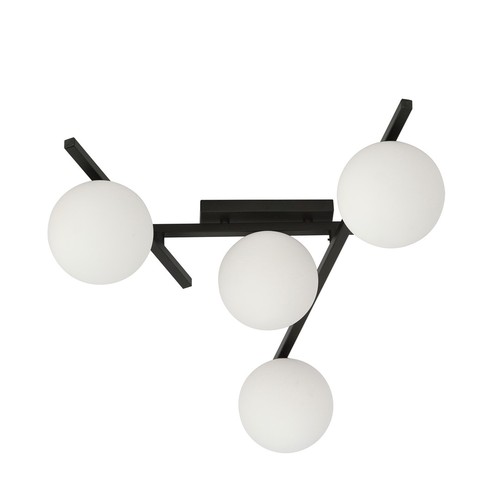 Smart 4 Sort/Opal loftslampe - Ø15 cm, E14, 230V, uden lyskilde