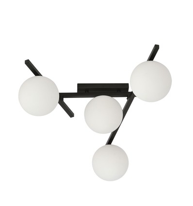 Smart 4 Sort/Opal loftslampe - Ø15 cm, E14, 230V, uden lyskilde