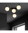 Smart 4 Sort/Opal loftslampe - Ø15 cm, E14, 230V, uden lyskilde