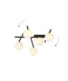 Smart 5 Sort/Opal loftslampe - Ø15 cm, E14, 230V, uden lyskilde