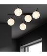 Smart 5 Sort/Opal loftslampe - Ø15 cm, E14, 230V, uden lyskilde
