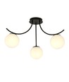 Boston 3 Sort/Opal loftslampe - Ø15 cm, E14, 230V, uden lyskilde