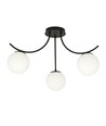 Boston 3 Sort/Opal loftslampe - Ø15 cm, E14, 230V, uden lyskilde