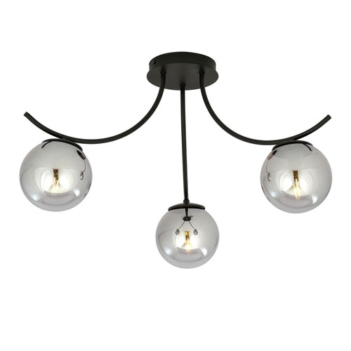 Boston 3 Sort/Grafit loftslampe - Ø14 cm, E14, 230V, uden lyskilde