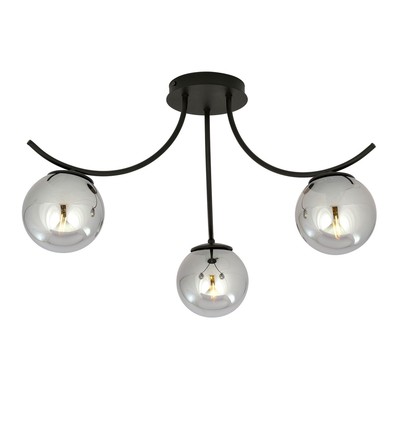 Boston 3 Sort/Grafit loftslampe - Ø14 cm, E14, 230V, uden lyskilde