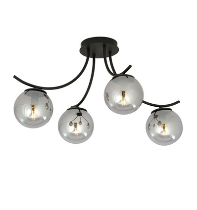 Boston 4 Sort/Grafit loftslampe - Ø14 cm, E14, 230V, uden lyskilde
