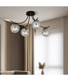 Boston 4 Sort/Grafit loftslampe - Ø14 cm, E14, 230V, uden lyskilde