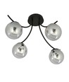 Boston 4 Sort/Grafit loftslampe - Ø14 cm, E14, 230V, uden lyskilde