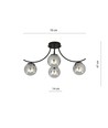 Boston 4 Sort/Grafit loftslampe - Ø14 cm, E14, 230V, uden lyskilde